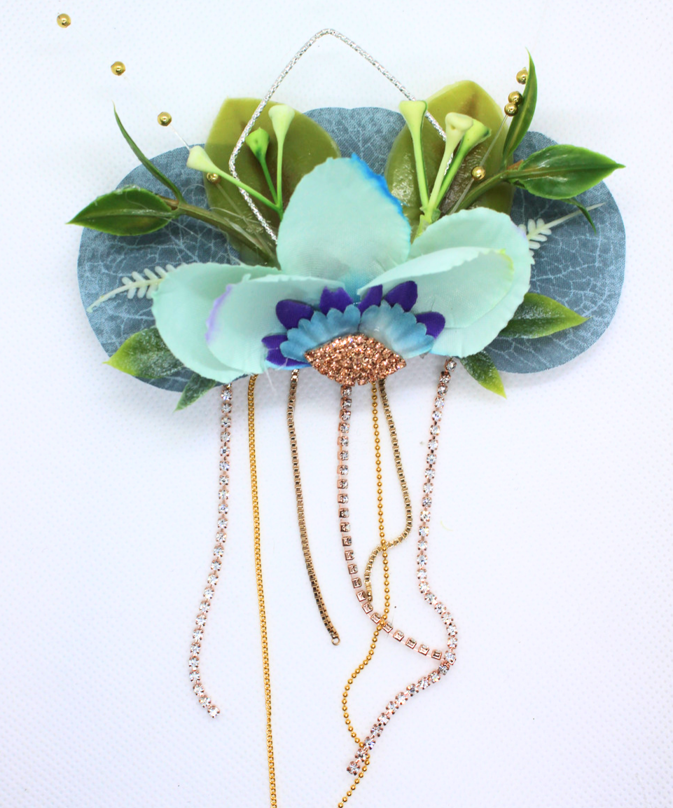 Blue Flower Hair Ornament