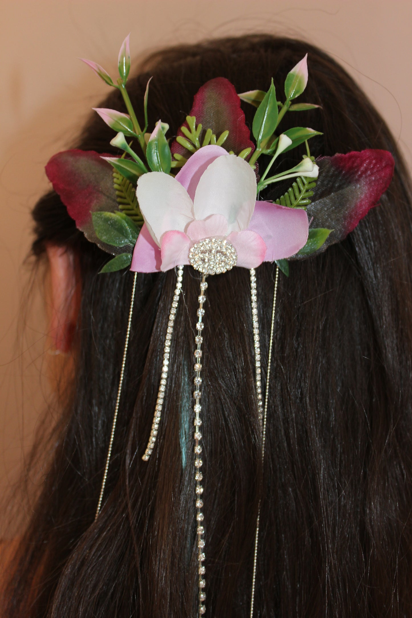 Pink and White Petal Hair Ornament