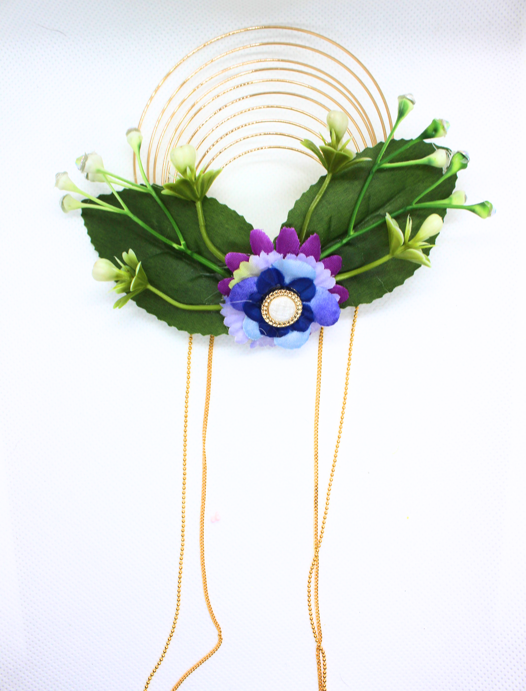 Purple and Gold Hair Ornament