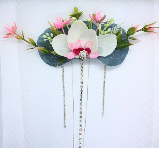 White and Pink Hair Ornament
